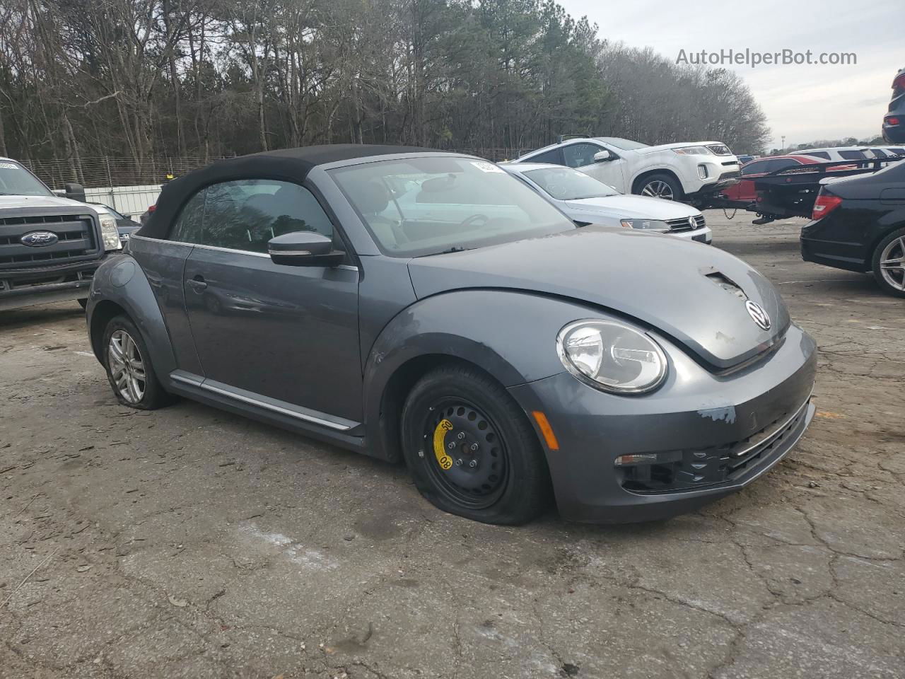 2014 Volkswagen Beetle  Gray vin: 3VW517AT1EM817158