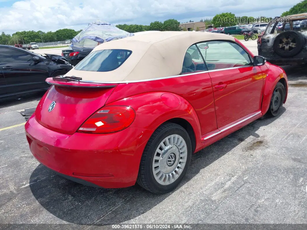 2014 Volkswagen Beetle 1.8t Red vin: 3VW517AT3EM818845