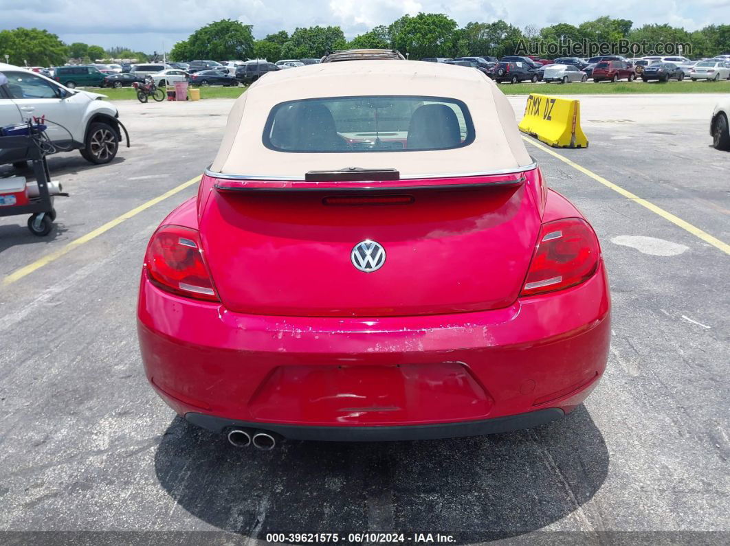 2014 Volkswagen Beetle 1.8t Red vin: 3VW517AT3EM818845