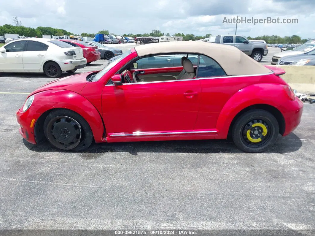 2014 Volkswagen Beetle 1.8t Red vin: 3VW517AT3EM818845