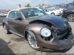 2014 Volkswagen Beetle Convertible 1.8t W/sound/nav Brown vin: 3VW517AT4EM818952