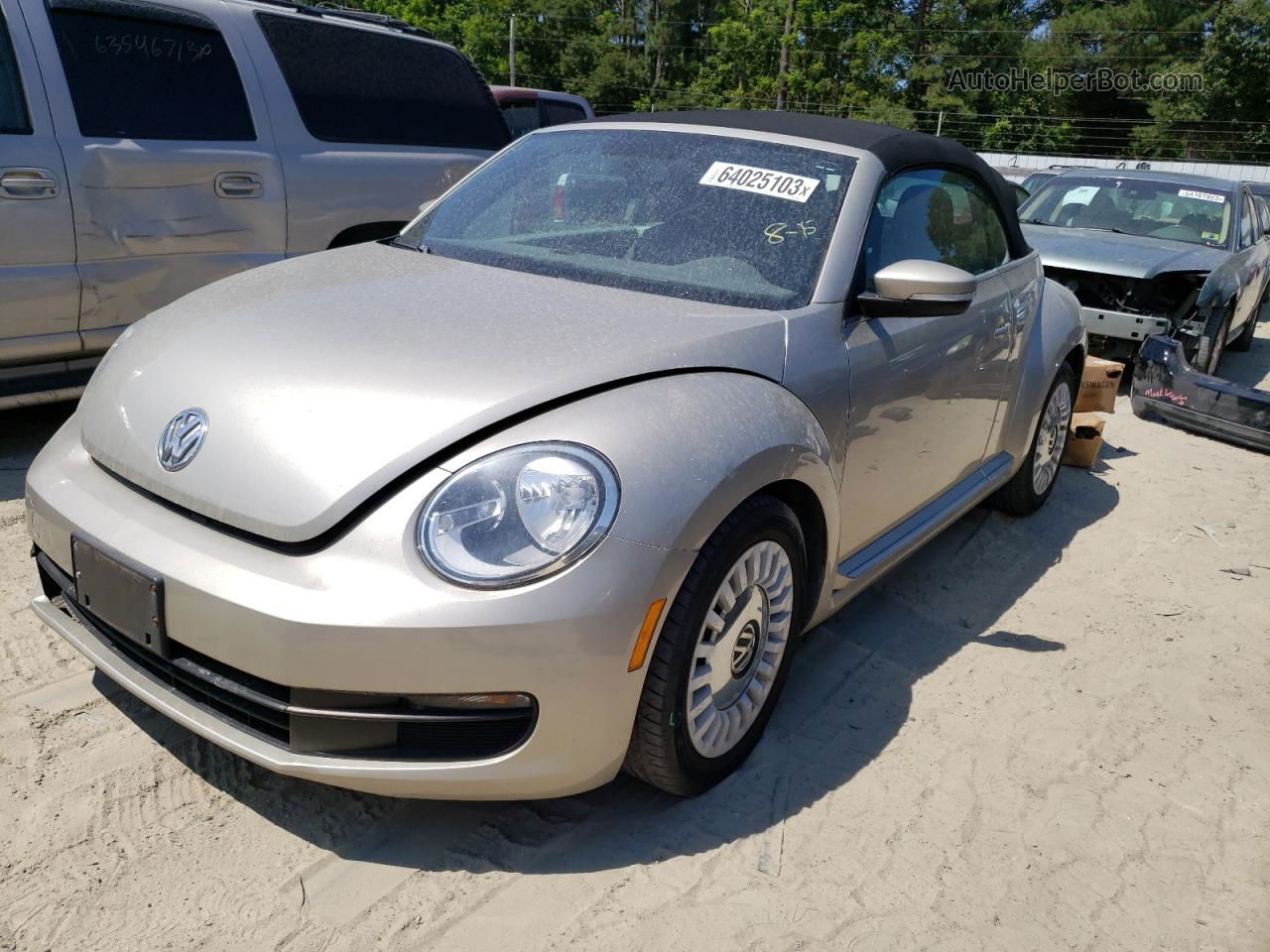 2014 Volkswagen Beetle  Серебряный vin: 3VW517AT9EM809633