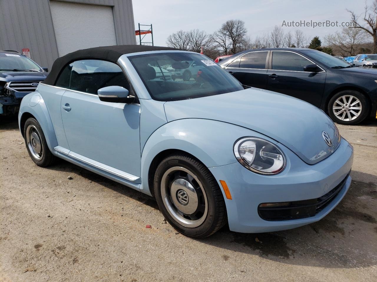 2014 Volkswagen Beetle  Blue vin: 3VW517ATXEM812685
