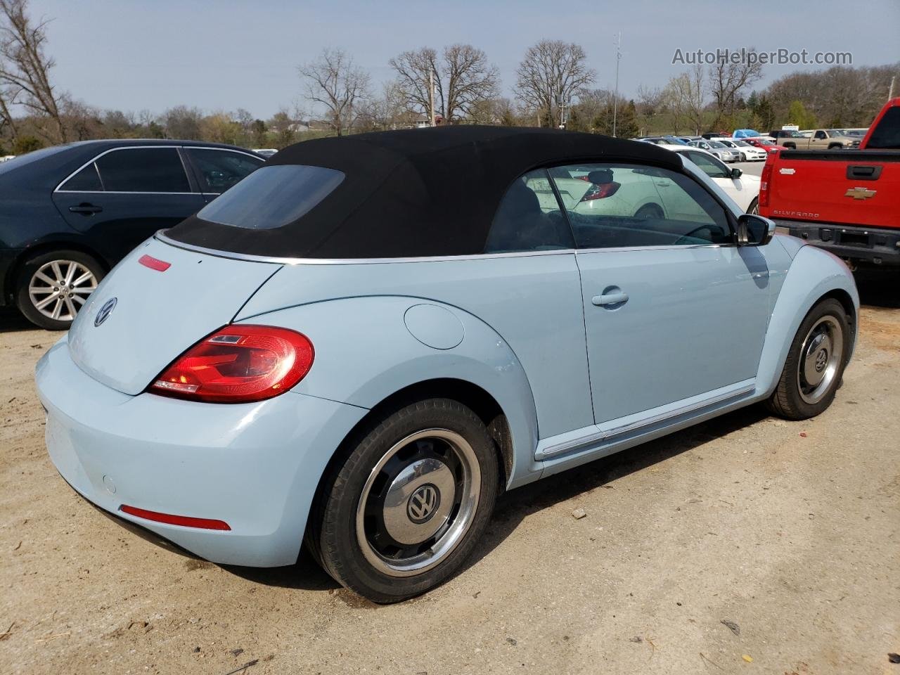 2014 Volkswagen Beetle  Синий vin: 3VW517ATXEM812685
