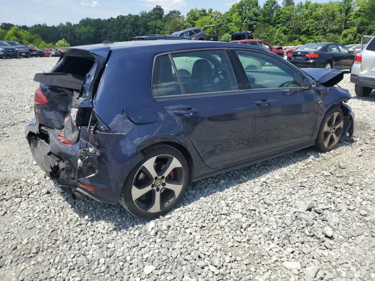 2017 Volkswagen Gti Sport Blue vin: 3VW547AU0HM038824