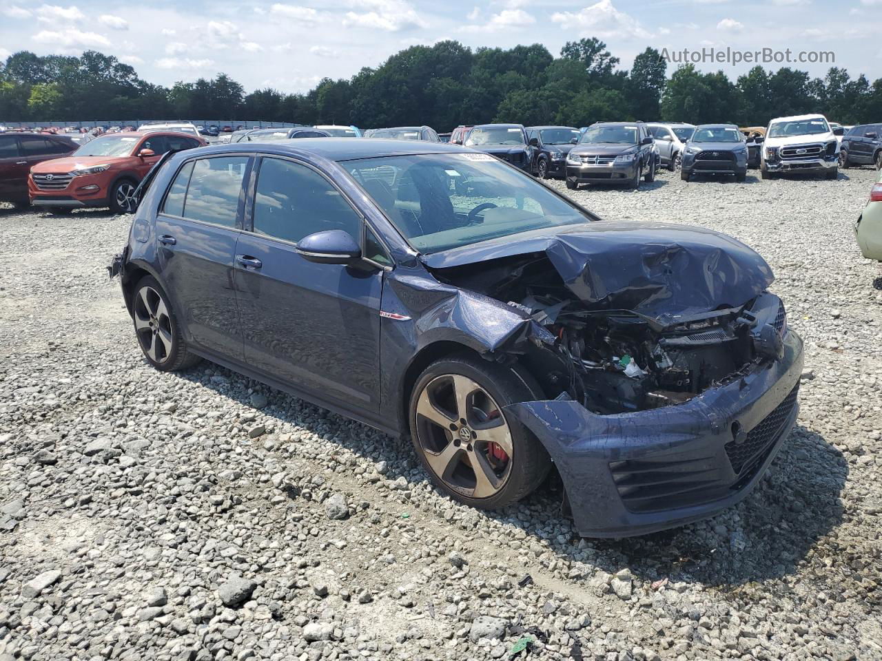 2017 Volkswagen Gti Sport Blue vin: 3VW547AU0HM038824