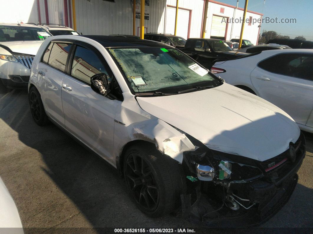 2017 Volkswagen Golf Gti Se 4-door/autobahn 4-door/sport 4-door/s 4-door White vin: 3VW547AU0HM063657