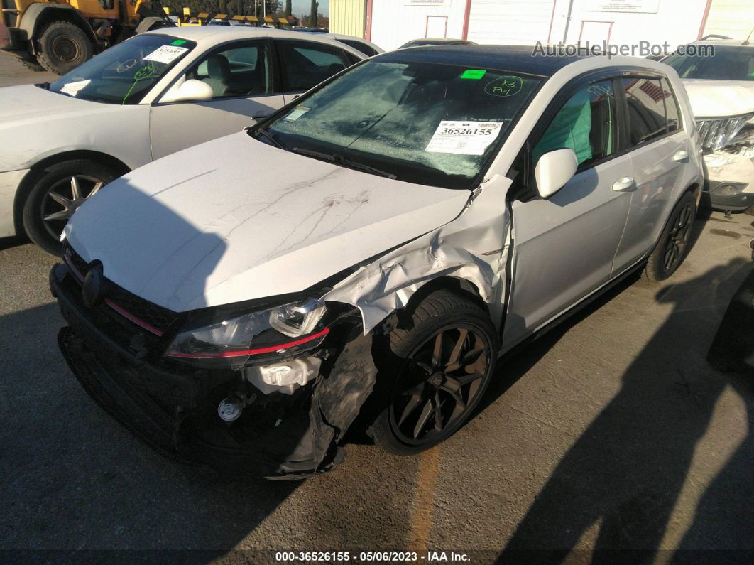 2017 Volkswagen Golf Gti Se 4-door/autobahn 4-door/sport 4-door/s 4-door White vin: 3VW547AU0HM063657