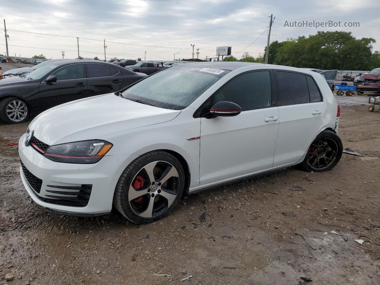 2017 Volkswagen Gti Sport White vin: 3VW547AU0HM069409