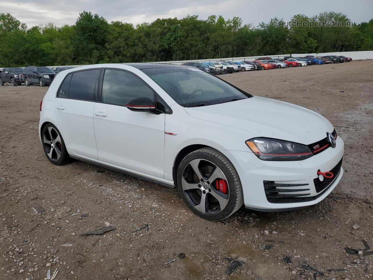 2017 Volkswagen Gti Sport White vin: 3VW547AU0HM069409