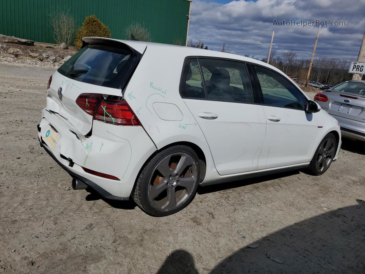 2018 Volkswagen Gti S White vin: 3VW547AU0JM276873