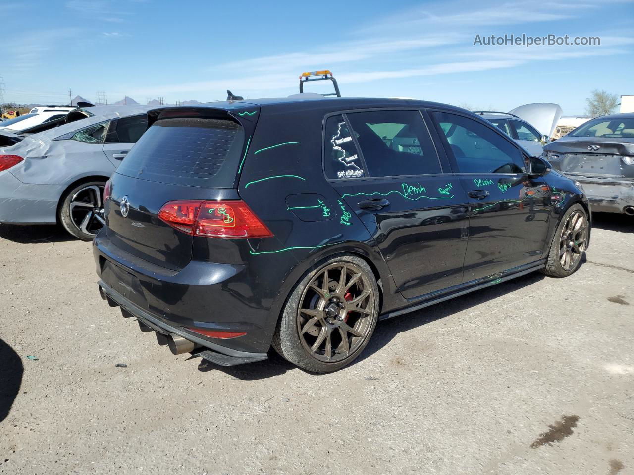 2017 Volkswagen Gti Sport Black vin: 3VW547AU1HM059293