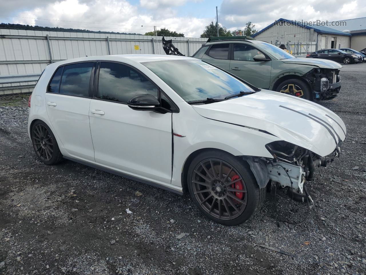 2017 Volkswagen Gti Sport White vin: 3VW547AU1HM067538