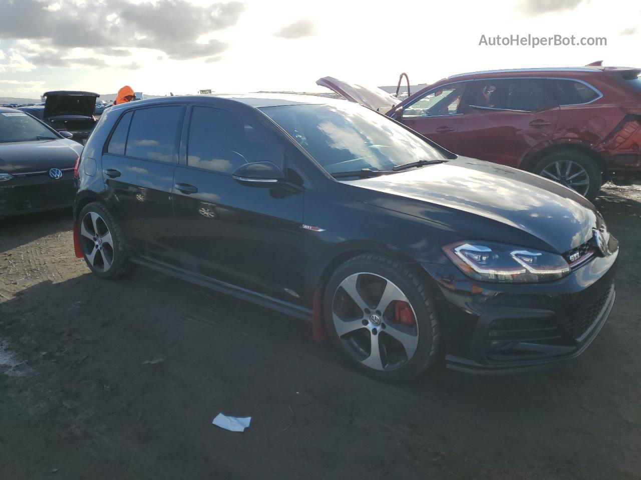 2018 Volkswagen Gti S Черный vin: 3VW547AU1JM290197