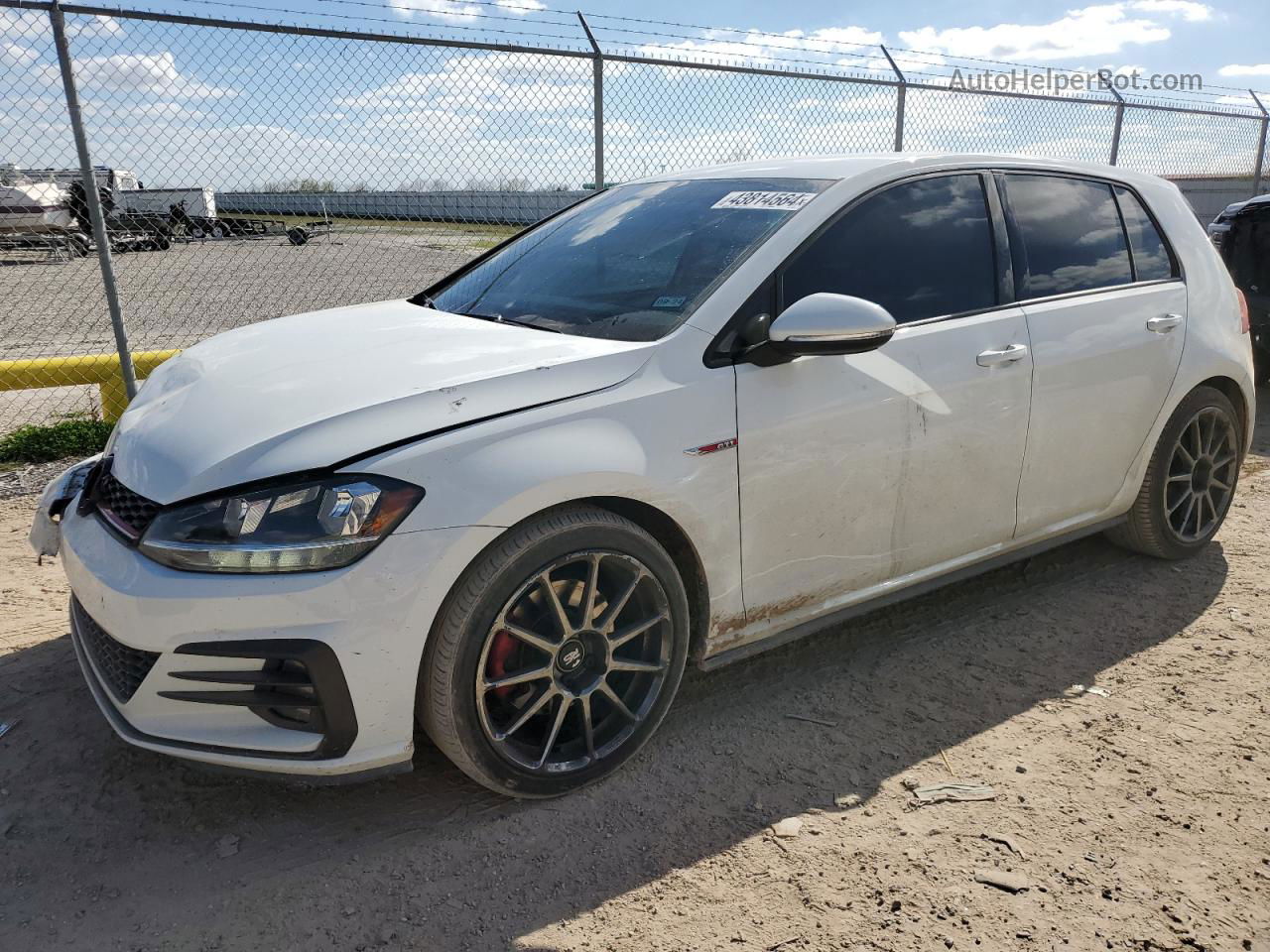 2018 Volkswagen Gti S White vin: 3VW547AU1JM296355