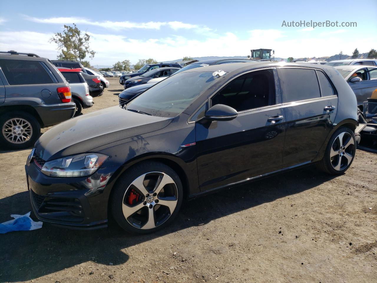 2018 Volkswagen Gti S Черный vin: 3VW547AU1JM297134