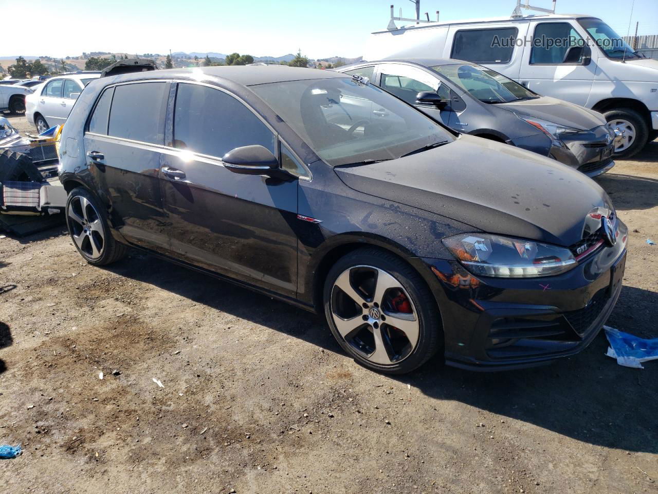 2018 Volkswagen Gti S Черный vin: 3VW547AU1JM297134