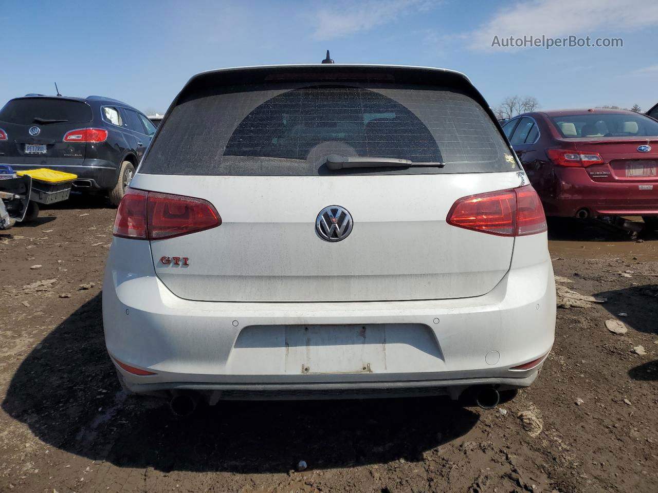 2015 Volkswagen Gti  White vin: 3VW547AU2FM075998