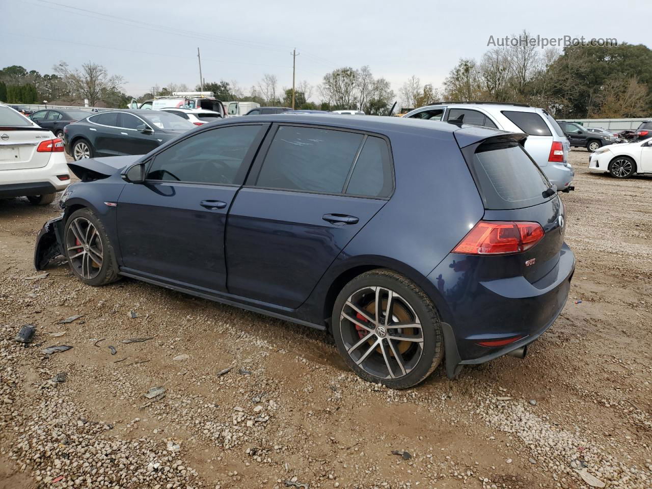 2017 Volkswagen Gti Sport Blue vin: 3VW547AU2HM043362