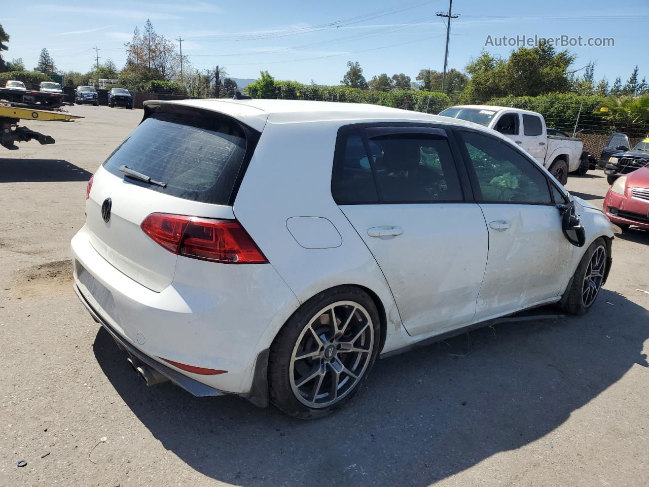 2017 Volkswagen Gti Sport White vin: 3VW547AU2HM060503