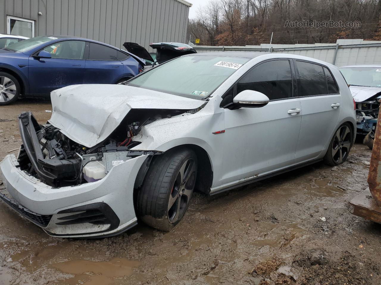 2018 Volkswagen Gti S White vin: 3VW547AU2JM297501