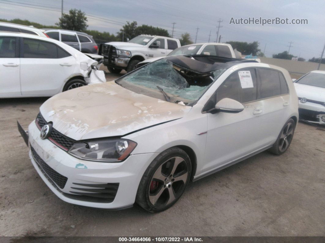 2016 Volkswagen Golf Gti Se W/performance Package 4-door White vin: 3VW547AU3GM004407