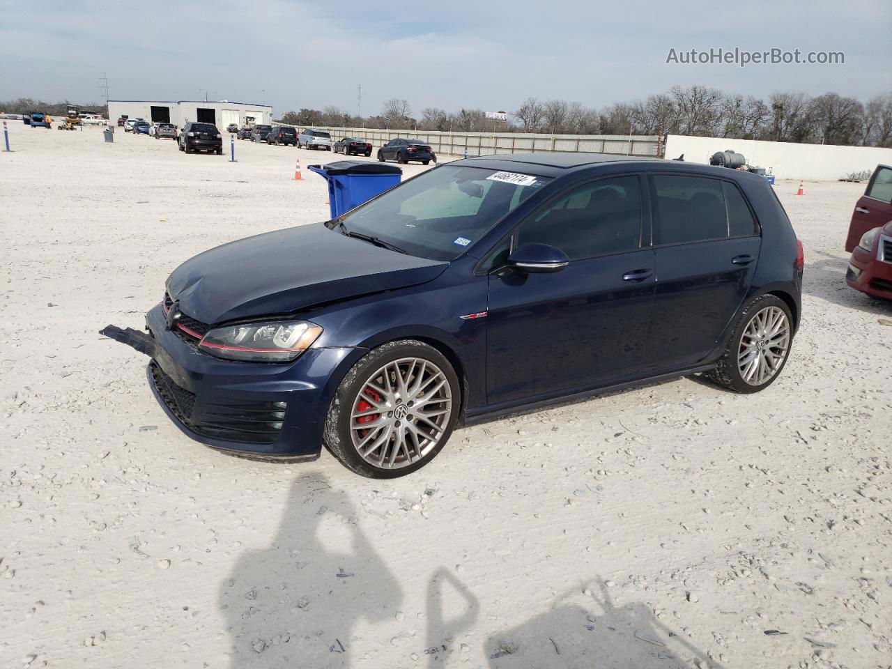 2017 Volkswagen Gti Sport Blue vin: 3VW547AU3HM021984