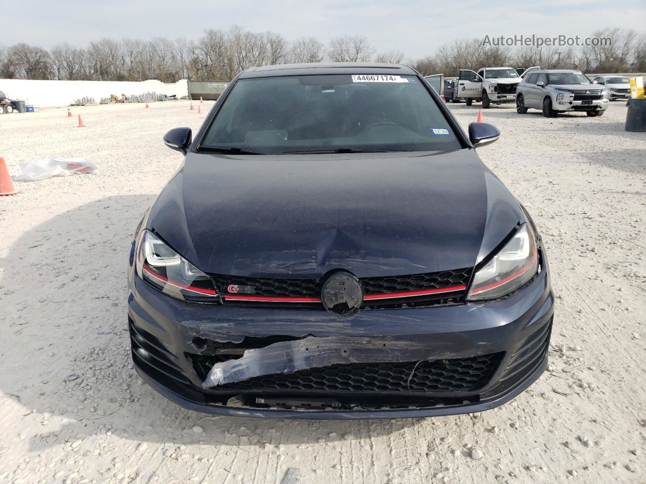 2017 Volkswagen Gti Sport Blue vin: 3VW547AU3HM021984