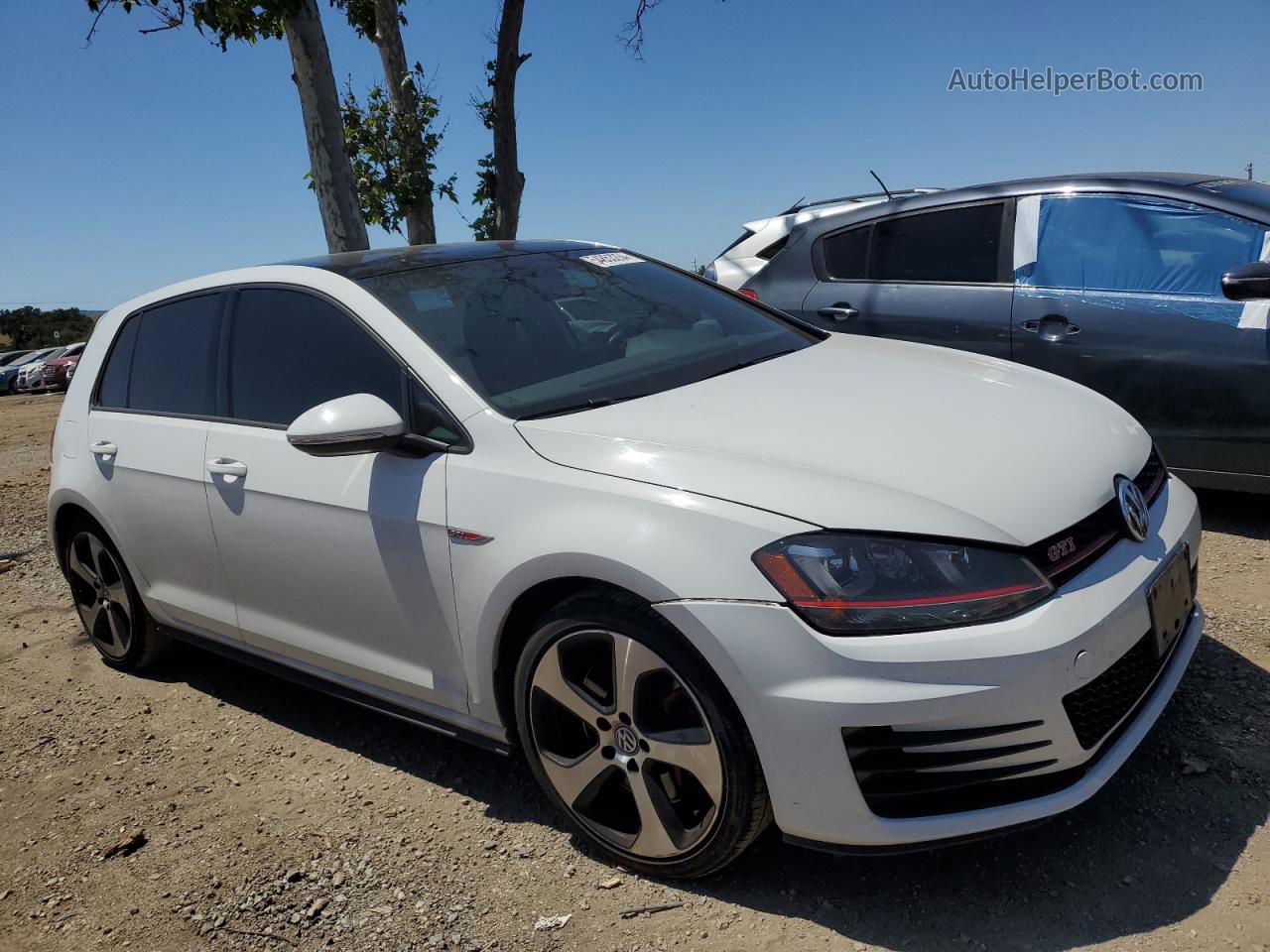 2017 Volkswagen Gti Sport White vin: 3VW547AU3HM051163