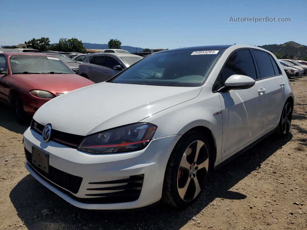 2017 Volkswagen Gti Sport White vin: 3VW547AU3HM051163