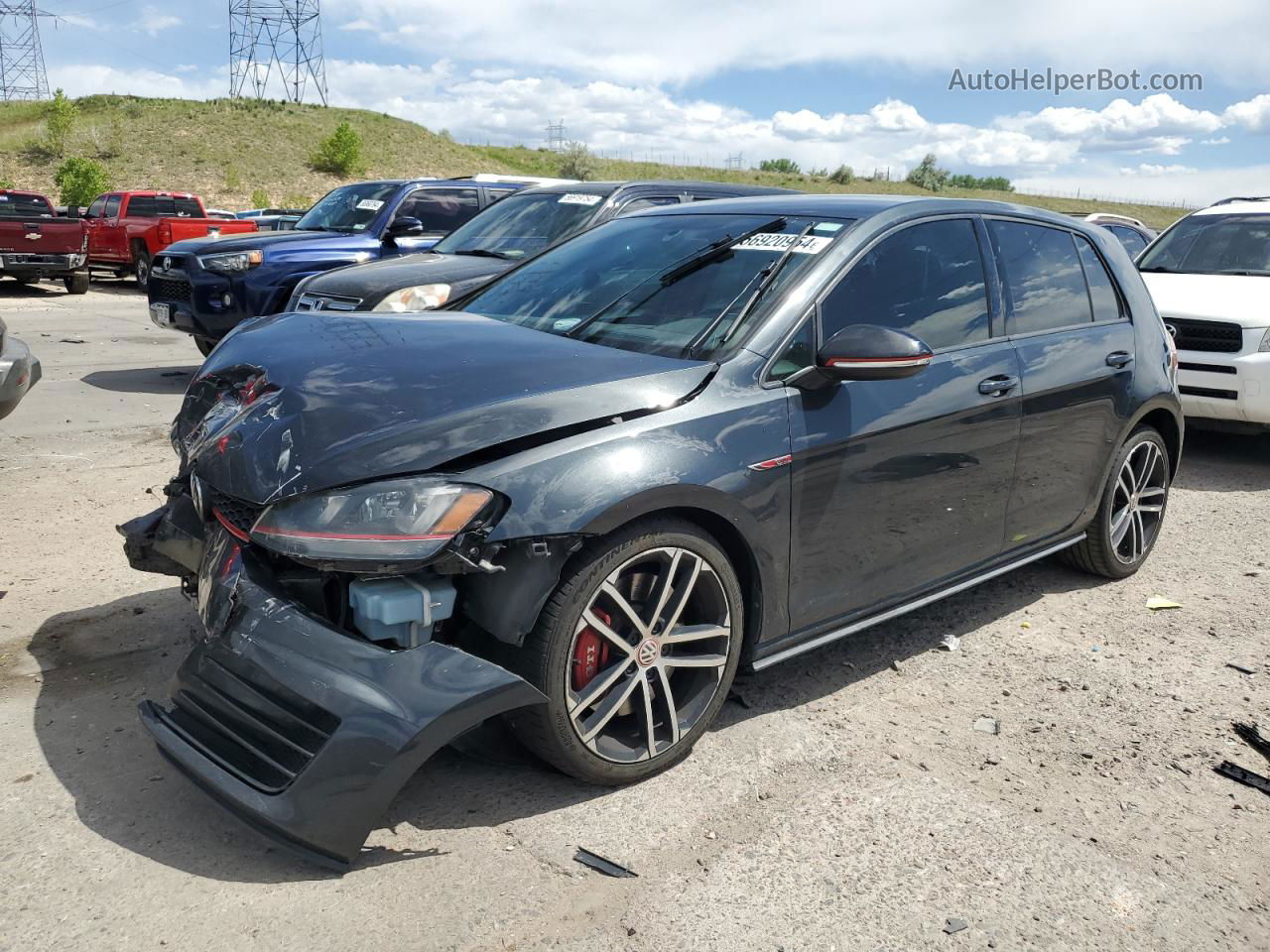 2017 Volkswagen Gti Sport Black vin: 3VW547AU3HM056668