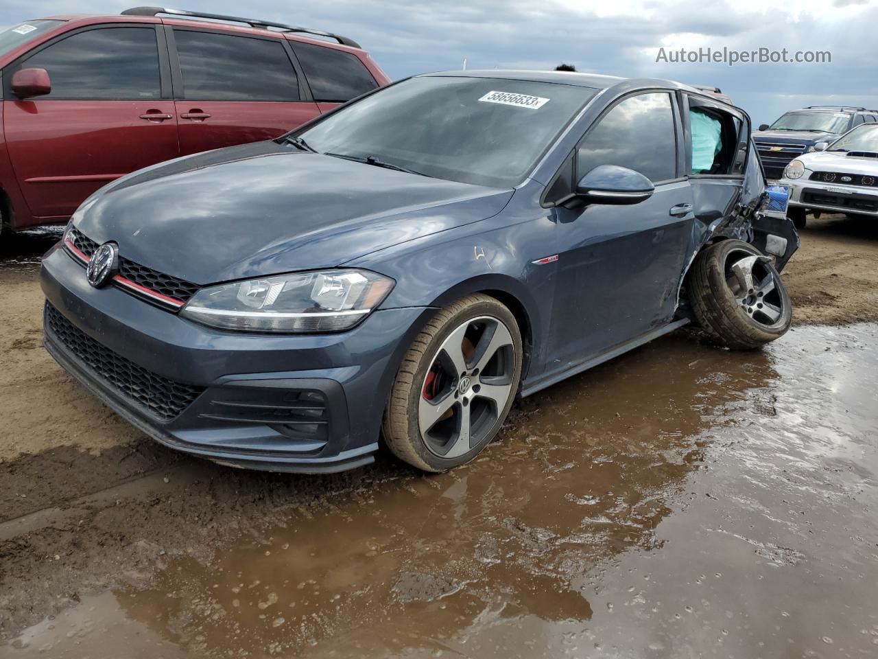 2018 Volkswagen Gti S Blue vin: 3VW547AU3JM274745