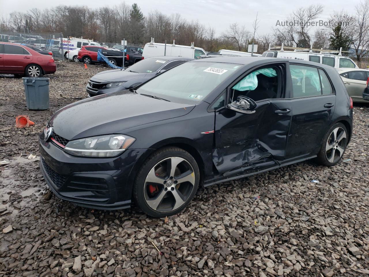 2018 Volkswagen Gti S Черный vin: 3VW547AU3JM296390