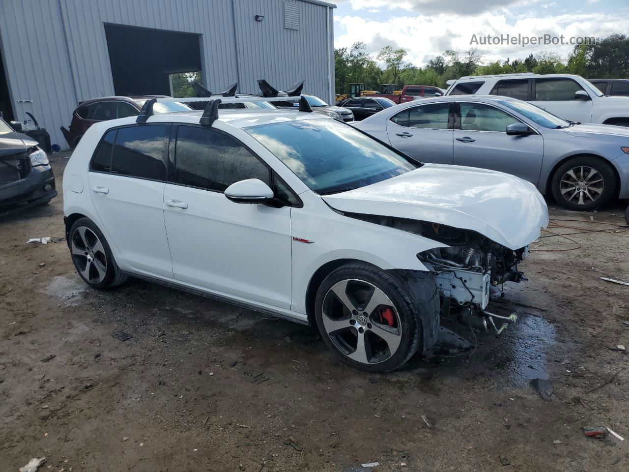 2018 Volkswagen Gti S White vin: 3VW547AU4JM252267