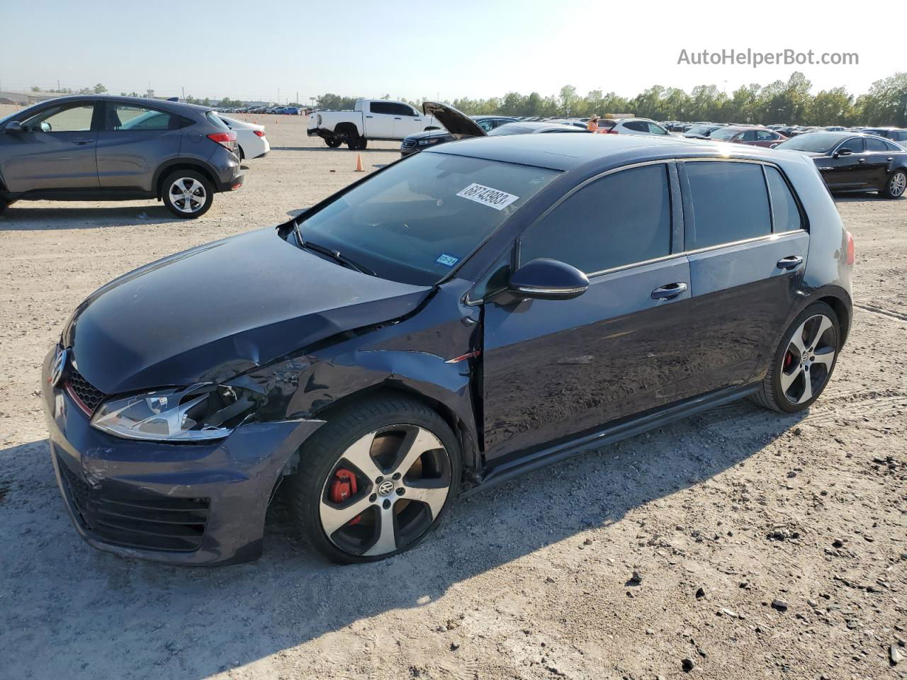 2015 Volkswagen Gti  Синий vin: 3VW547AU5FM091533