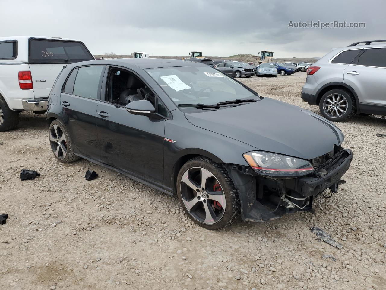 2015 Volkswagen Gti  Black vin: 3VW547AU5FM103759