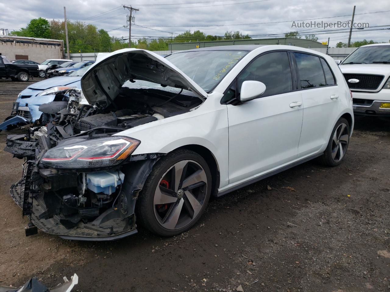 2018 Volkswagen Gti S White vin: 3VW547AU5JM285827