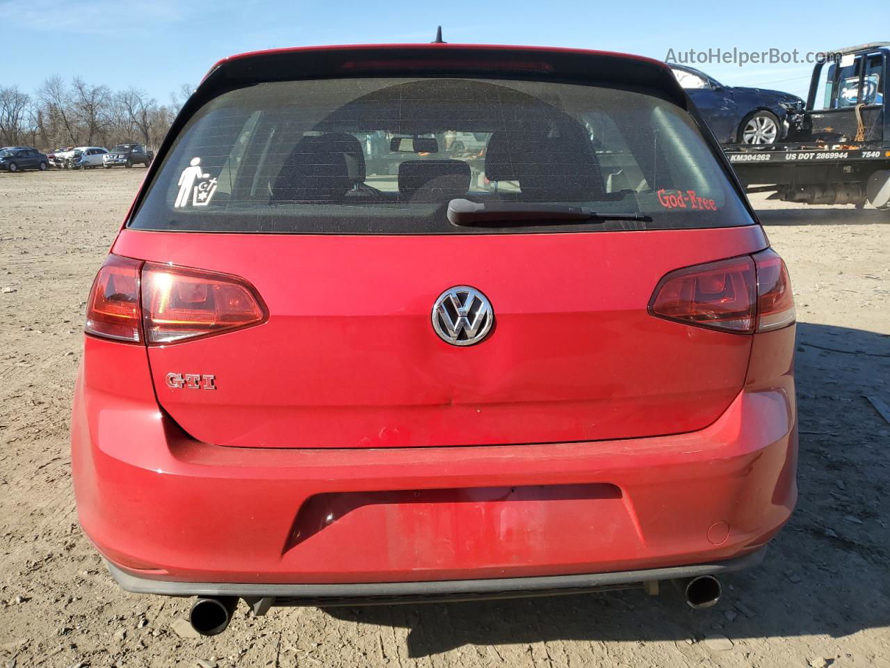 2017 Volkswagen Gti Sport Red vin: 3VW547AU6HM071018