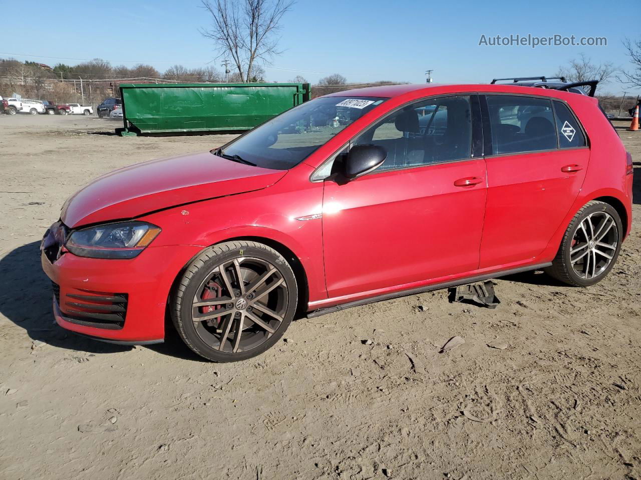 2017 Volkswagen Gti Sport Red vin: 3VW547AU6HM071018