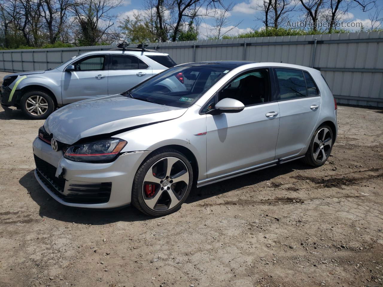 2017 Volkswagen Gti Sport Silver vin: 3VW547AU7HM048959