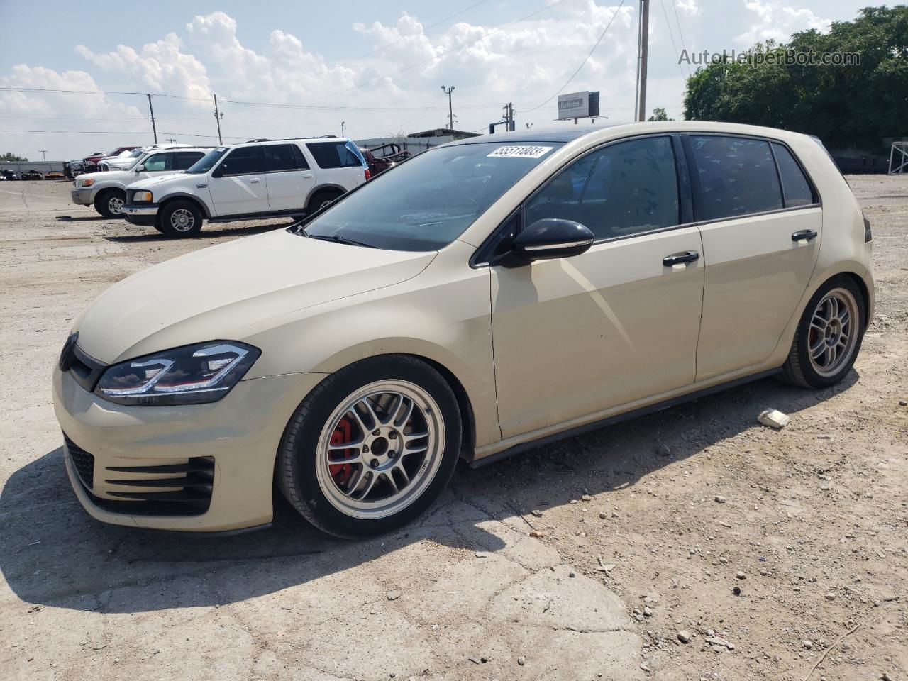 2015 Volkswagen Gti  Бежевый vin: 3VW547AU8FM058056