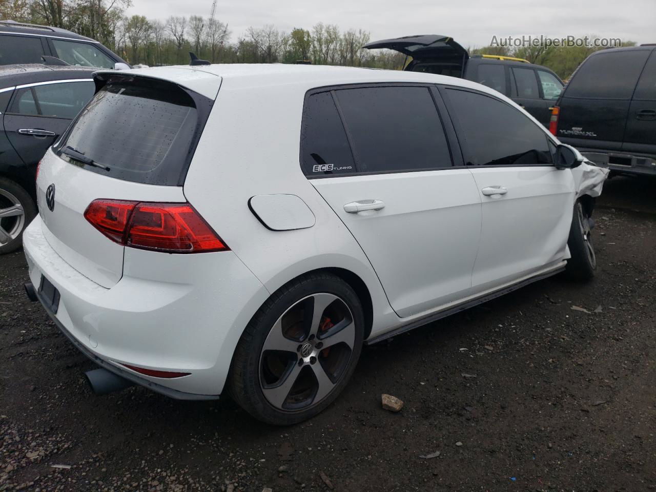 2015 Volkswagen Gti  White vin: 3VW547AU8FM073589