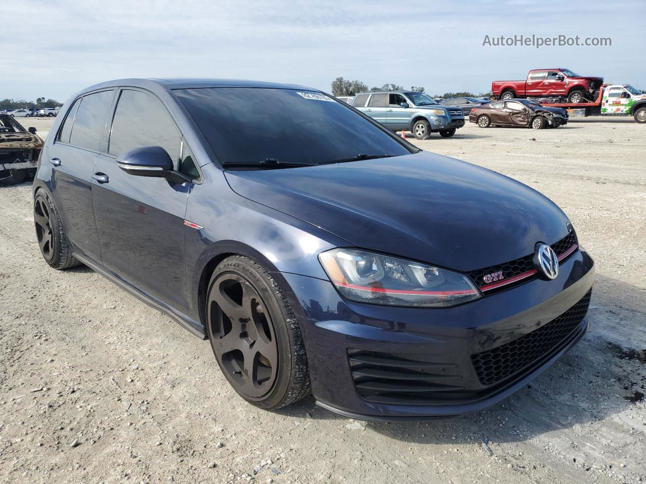 2016 Volkswagen Gti S/se Blue vin: 3VW547AU8GM057104