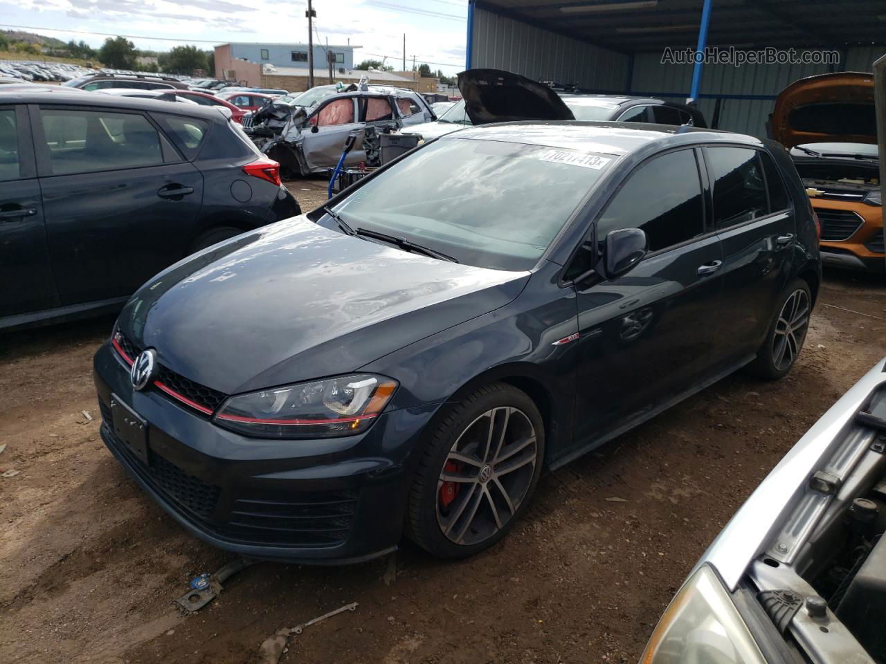 2017 Volkswagen Gti Sport Black vin: 3VW547AU8HM040000