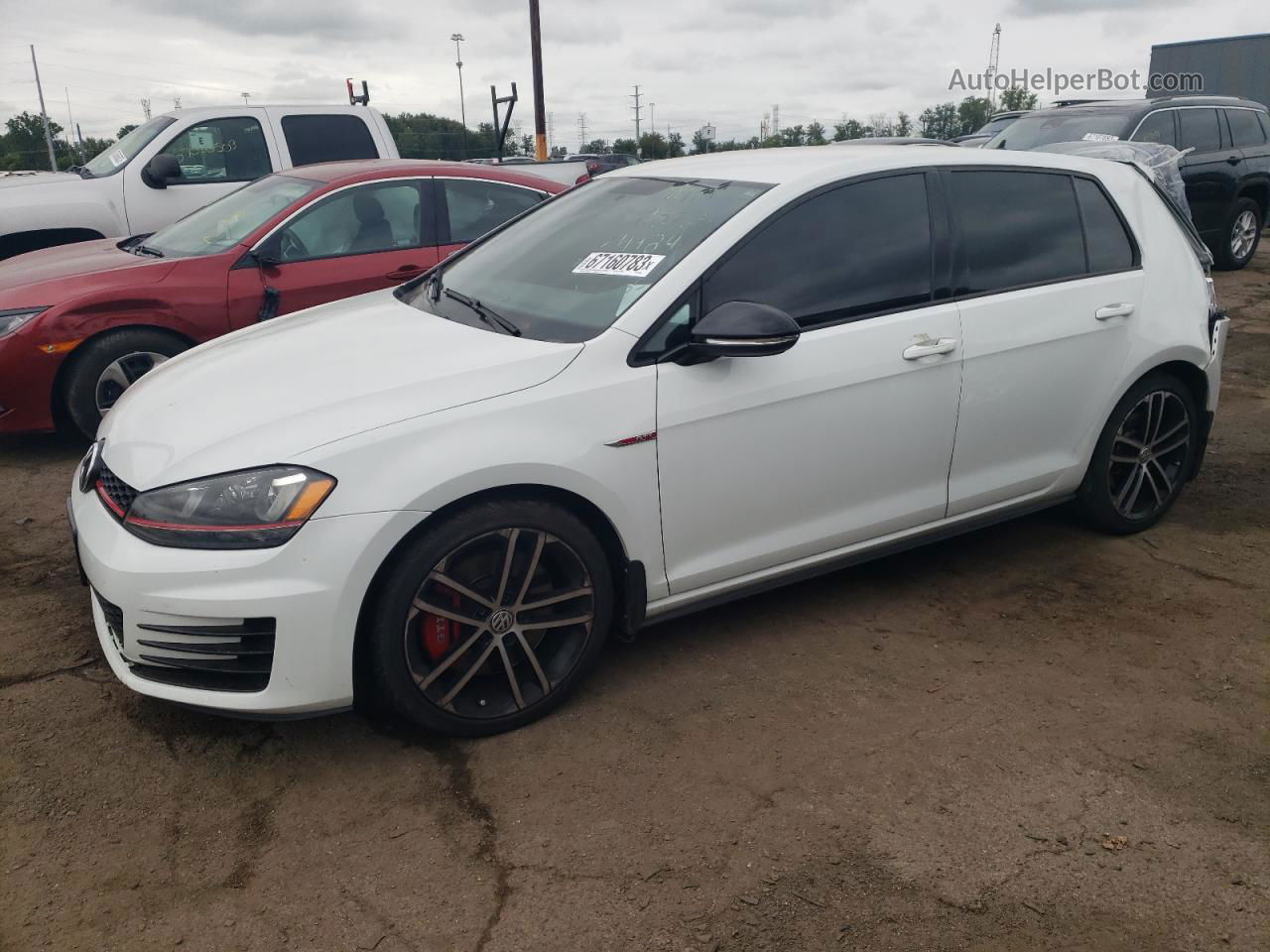 2017 Volkswagen Gti Sport White vin: 3VW547AU8HM044984