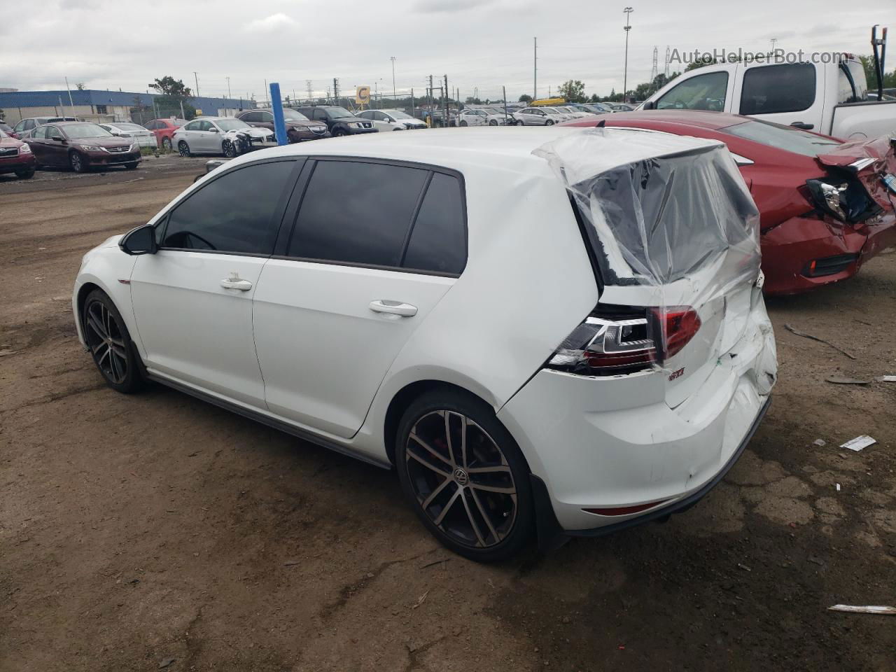 2017 Volkswagen Gti Sport White vin: 3VW547AU8HM044984