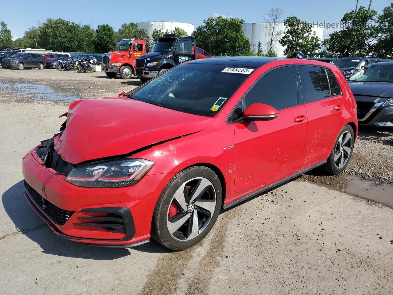 2018 Volkswagen Gti S Red vin: 3VW547AU8JM256421