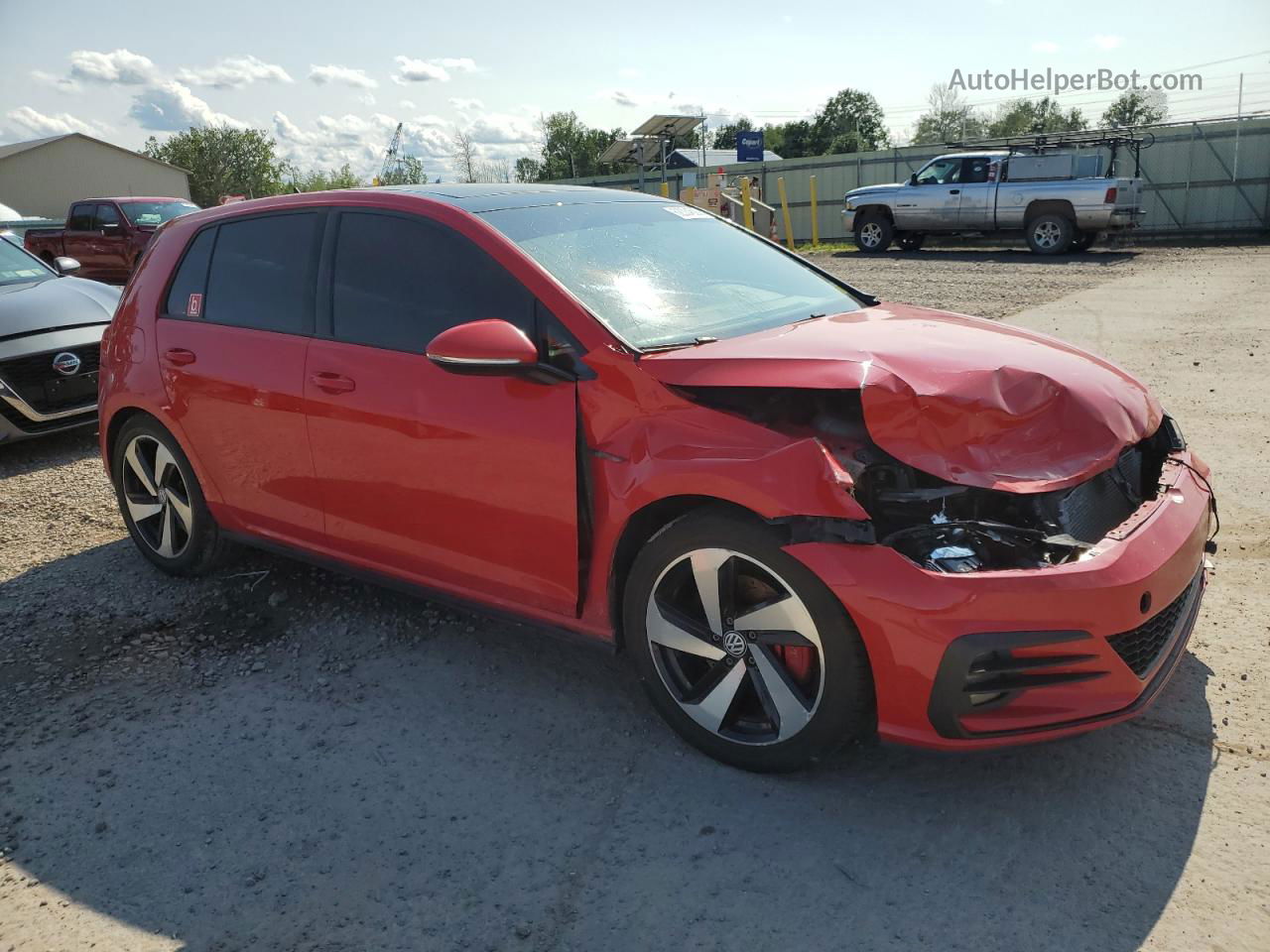 2018 Volkswagen Gti S Red vin: 3VW547AU8JM256421