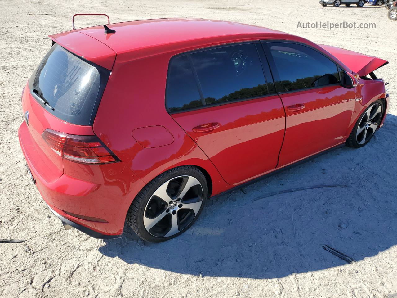 2018 Volkswagen Gti S Red vin: 3VW547AU8JM291136