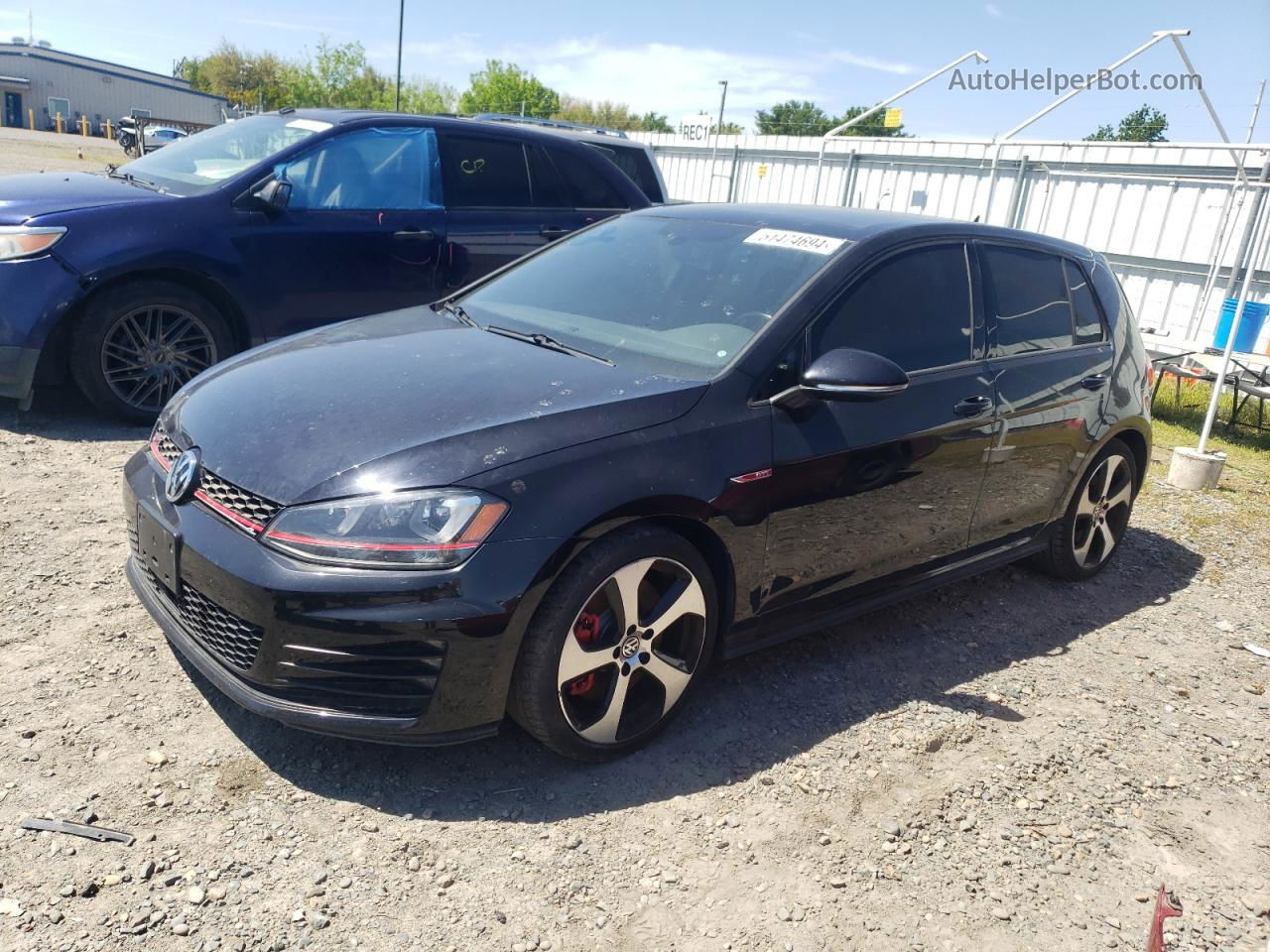 2017 Volkswagen Gti Sport Black vin: 3VW547AU9HM043892